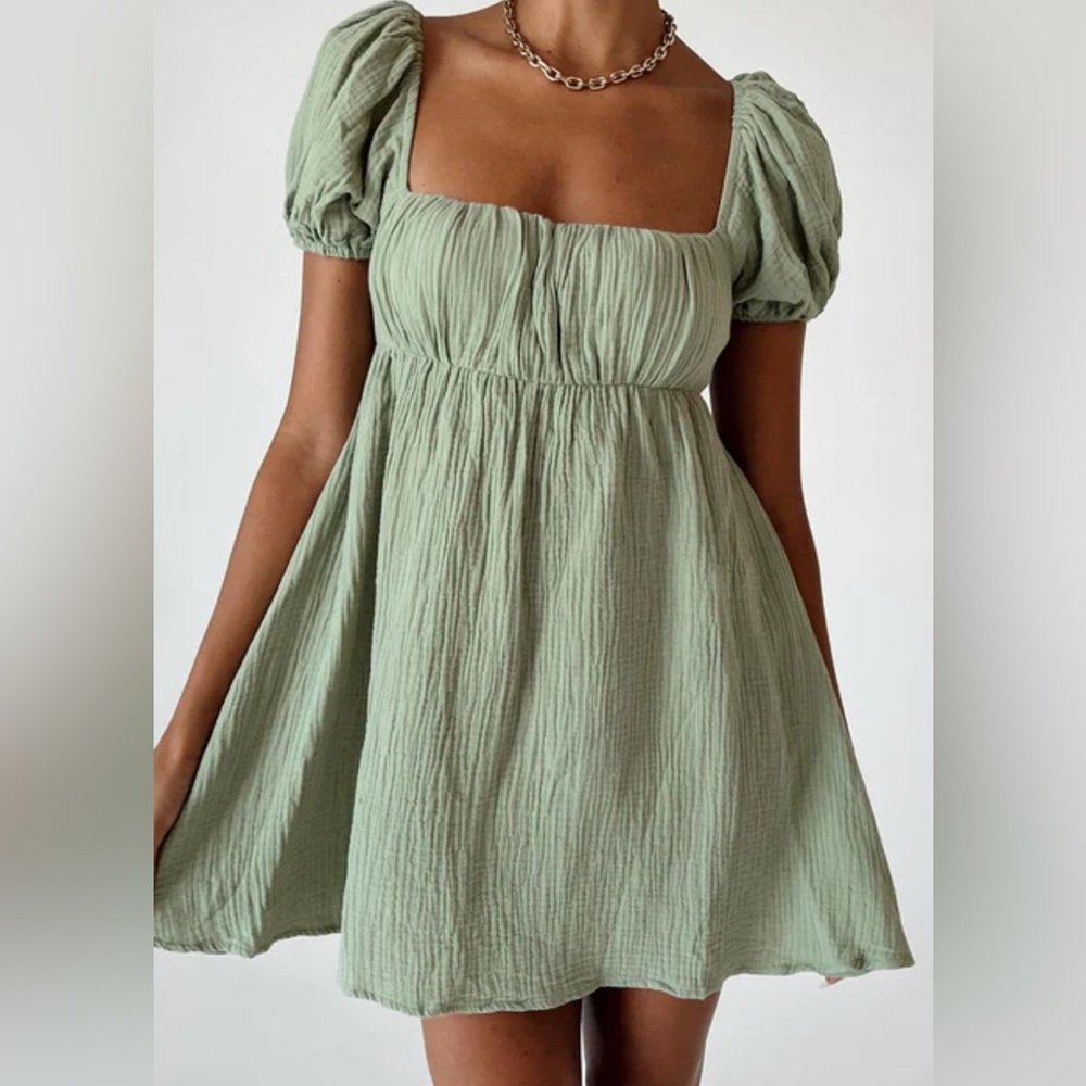 Princess Polly Sage Green Mini Dress